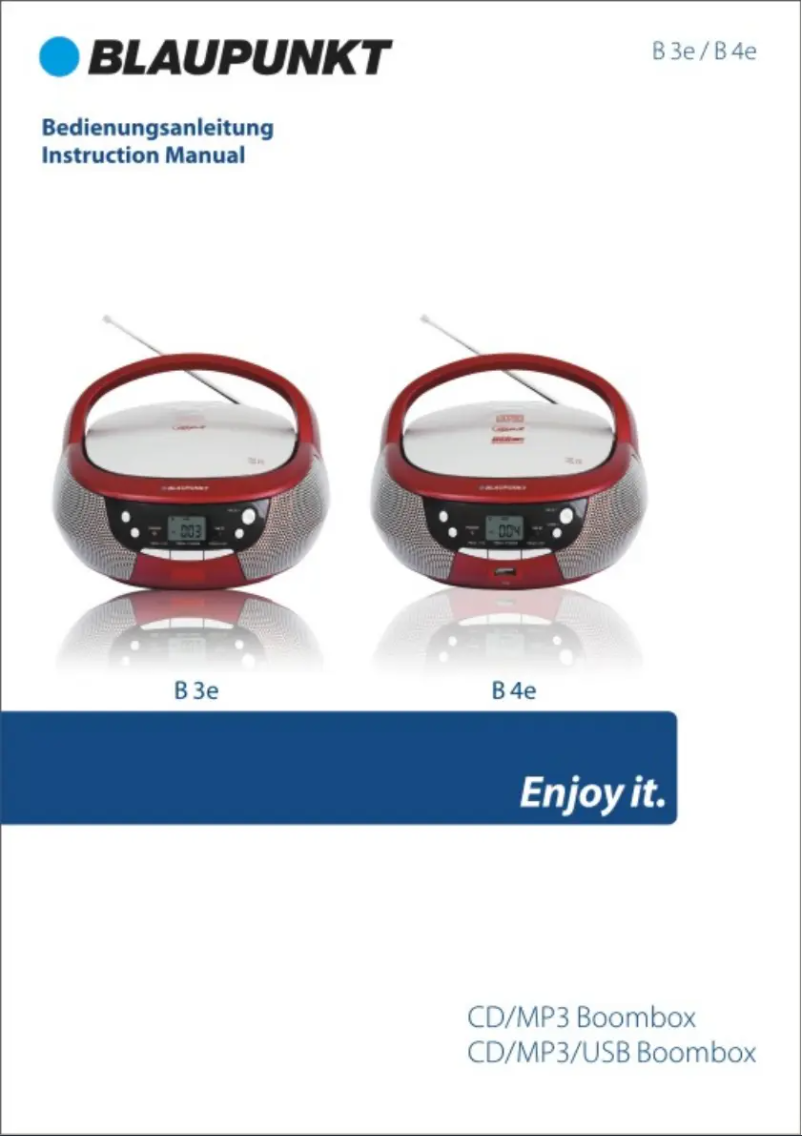 Page 1 de la notice Manuel utilisateur Blaupunkt B 4e