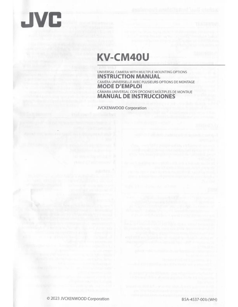 Page n°1 - Manuel utilisateur JVC KV-CM40U