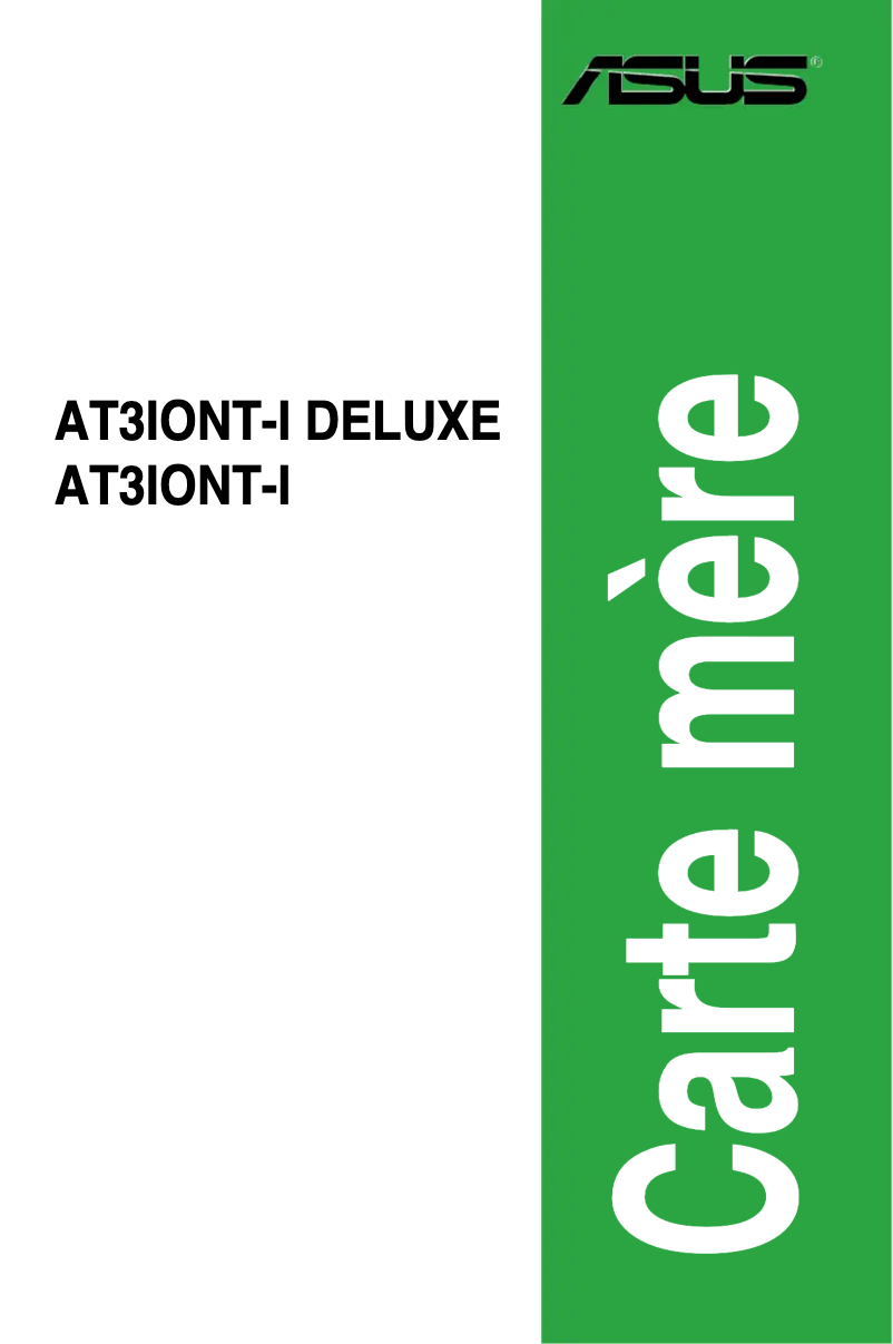 Page 1 de la notice Manuel utilisateur Asus AT3IONT-I Deluxe