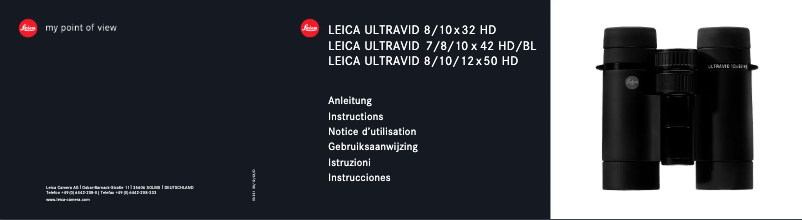 Página 1 del manual Manual de usuario Leica Ultravid 10x42 HD-Plus