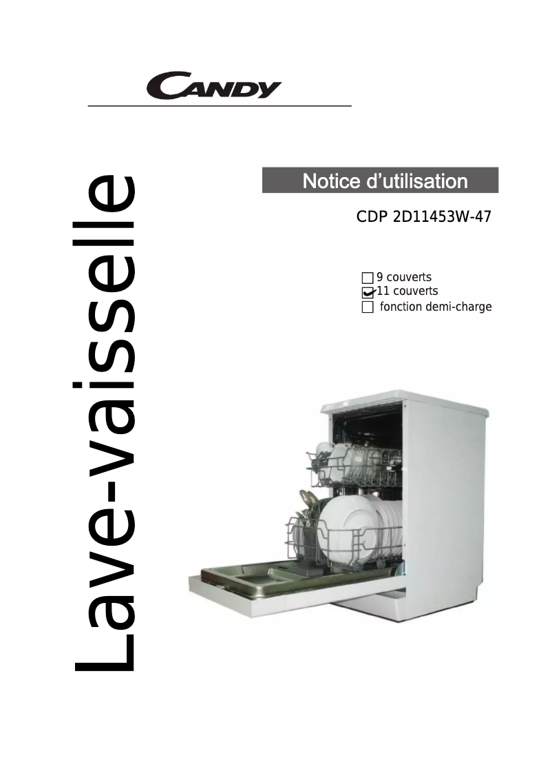 Page n°1 - Manuel utilisateur Candy CDP 2D11453X-47