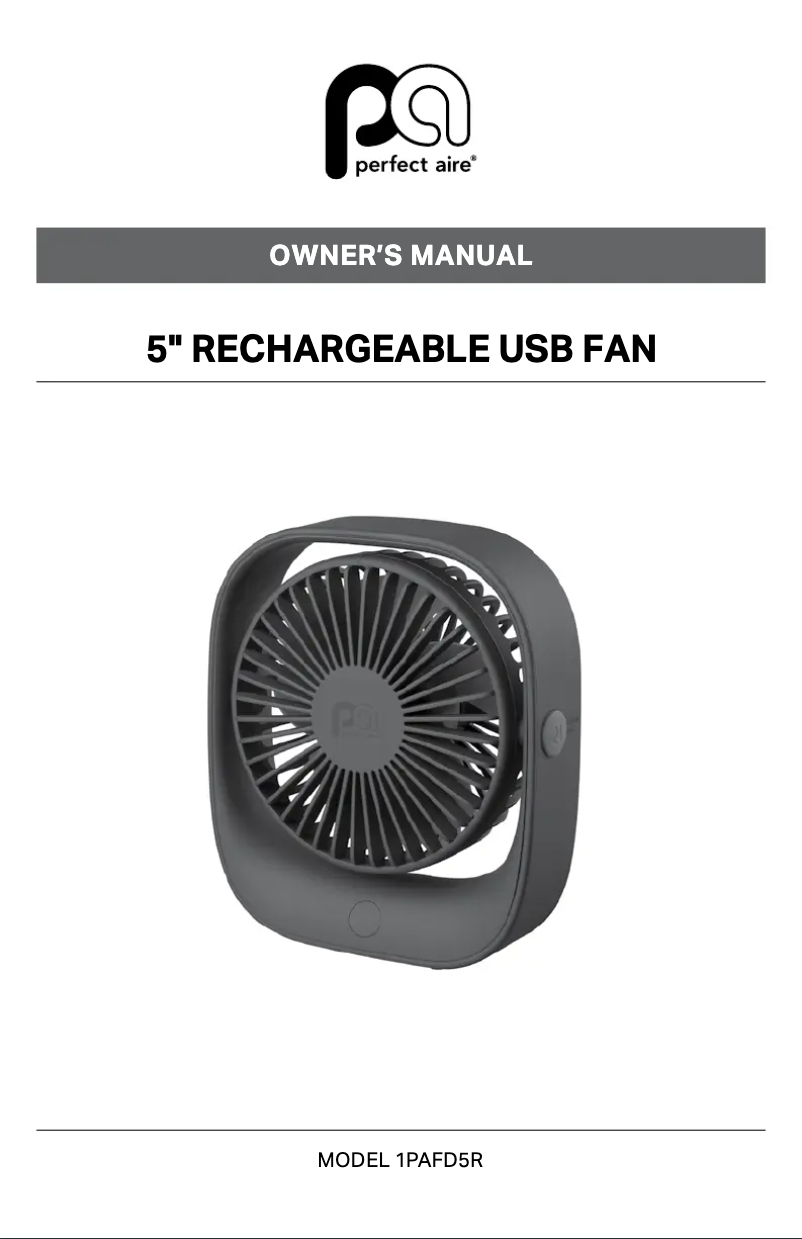 Page 1 de la notice Manuel utilisateur Perfect Aire 1PAFD5R