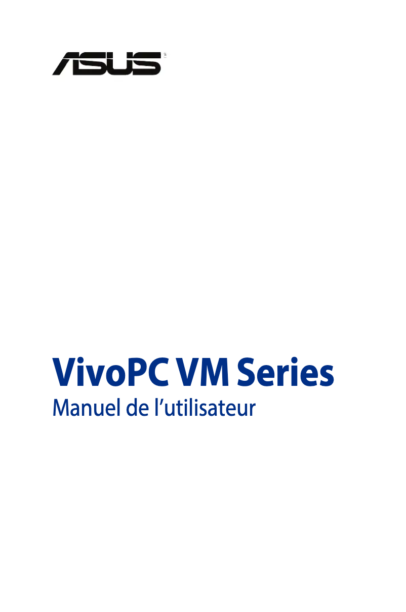 Page 1 de la notice Manuel utilisateur Asus VivoPC VM60