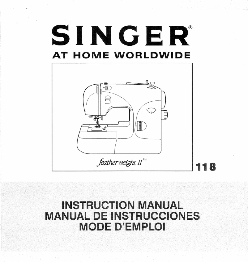 Page 1 de la notice Manuel utilisateur Singer Featherweight II II 118