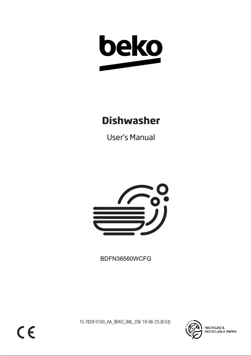 Image de la première page du manuel de l'appareil BDFN36560WCFG