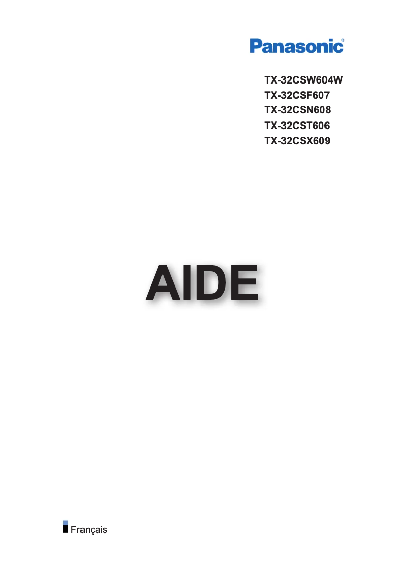 Image de la première page du manuel de l'appareil Viera TX-32CSX609