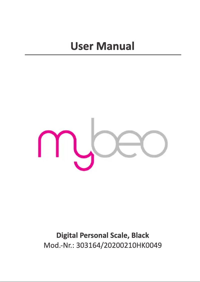 Page n°1 - Manuel utilisateur Mybeo 303164