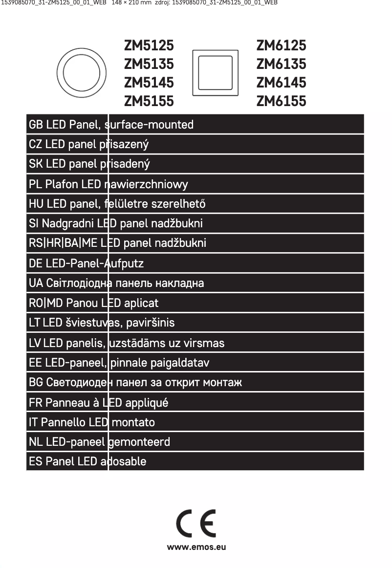 Image de la première page du manuel de l'appareil ZM5125