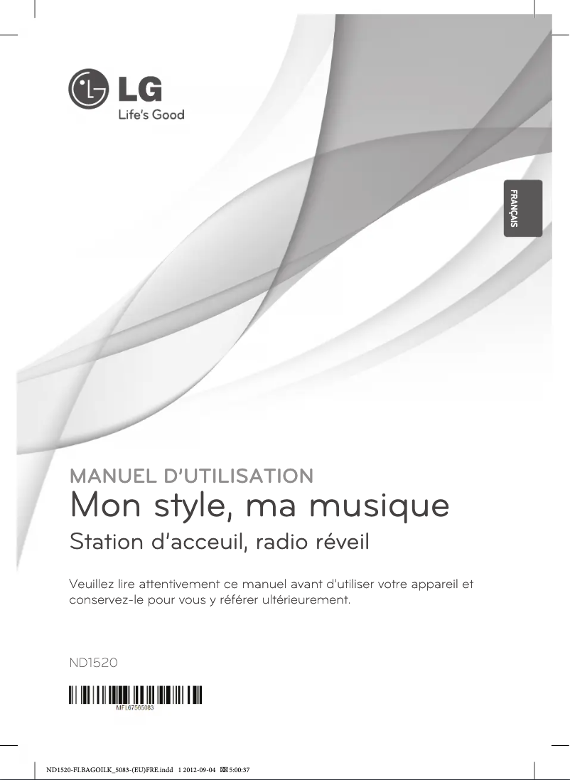 Image de la première page du manuel de l'appareil ND1520
