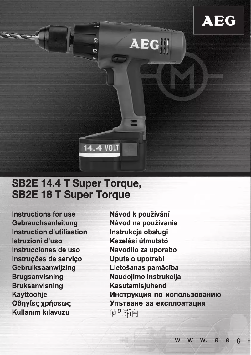 Página 1 del manual Manual de usuario AEG SB2E 18 T Super Torque