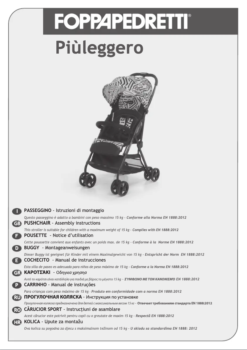 Page 1 of the manual User Manual Foppapedretti Piùleggero