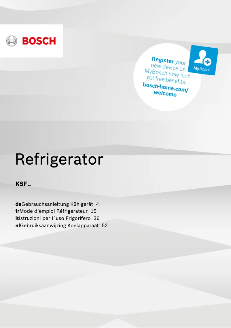 Image de la première page du manuel de l'appareil KSF36PW3P