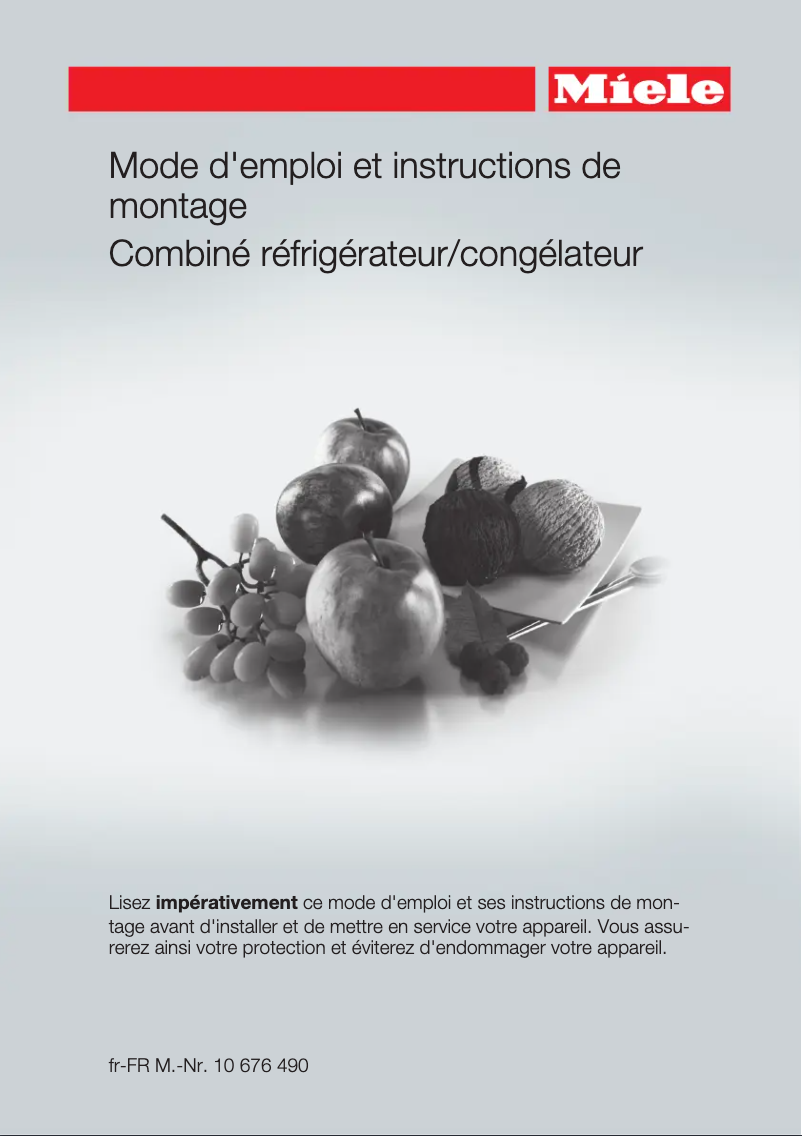 Image de la première page du manuel de l'appareil KFN 29133 D edt/cs