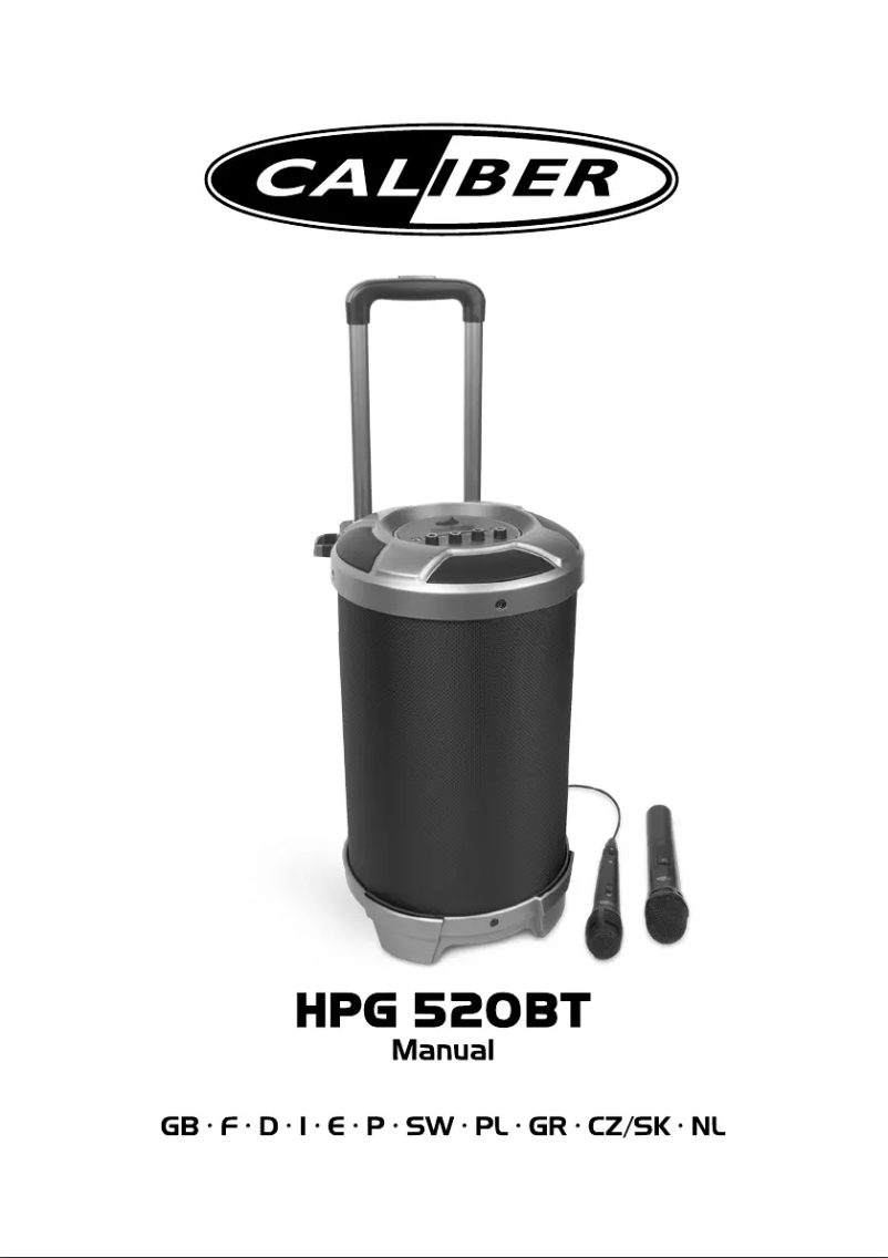 Page 1 de la notice Manuel utilisateur Caliber HPG 520BT