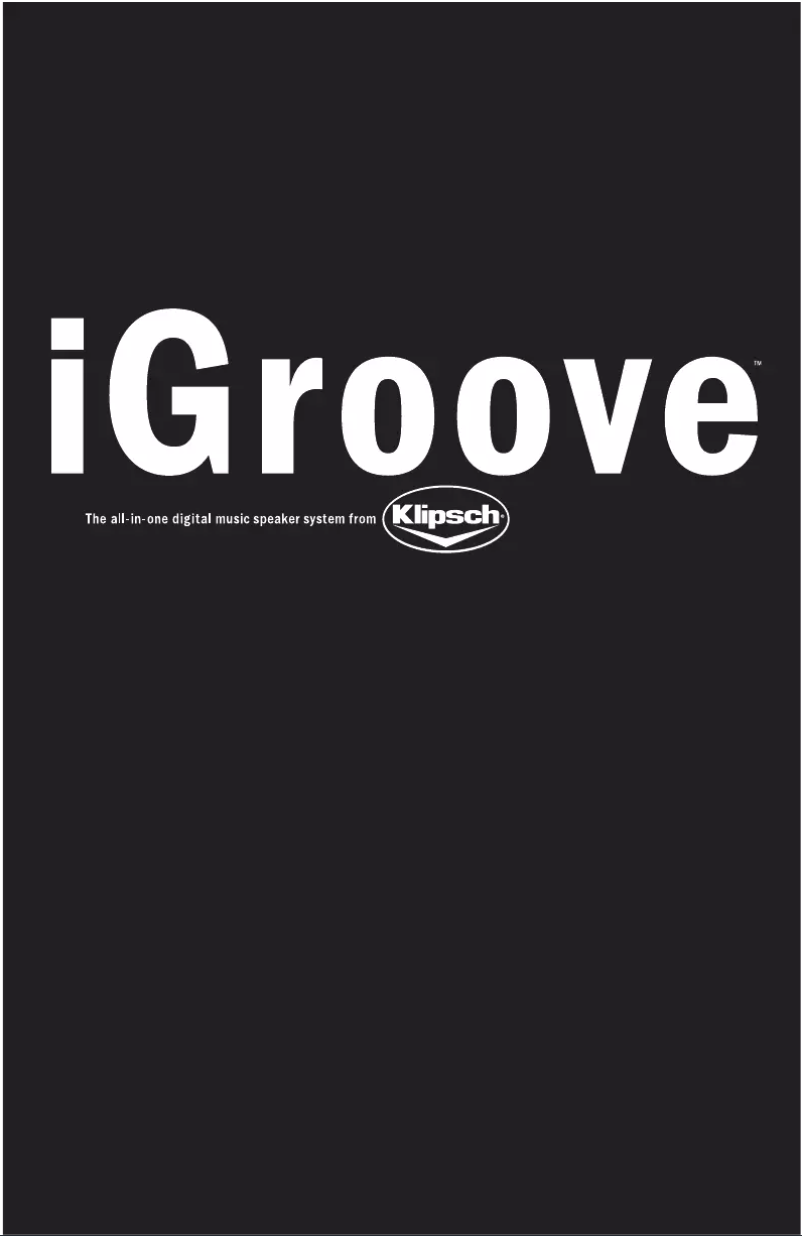 Page n°1 - Manuel utilisateur Klipsch IGroove HG