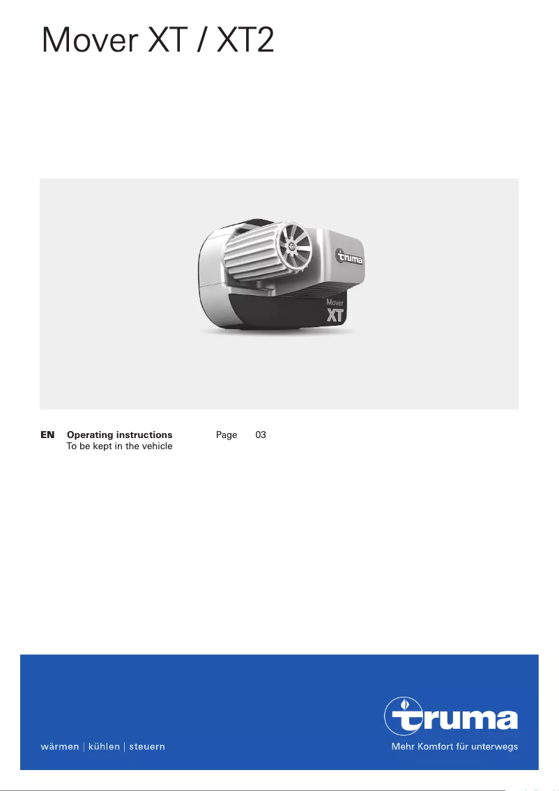 Page 1 de la notice Manuel utilisateur Truma Mover XT2