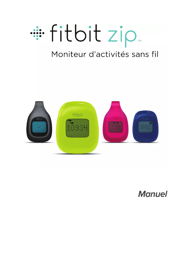 Page 1 de la notice Manuel utilisateur Fitbit Zip