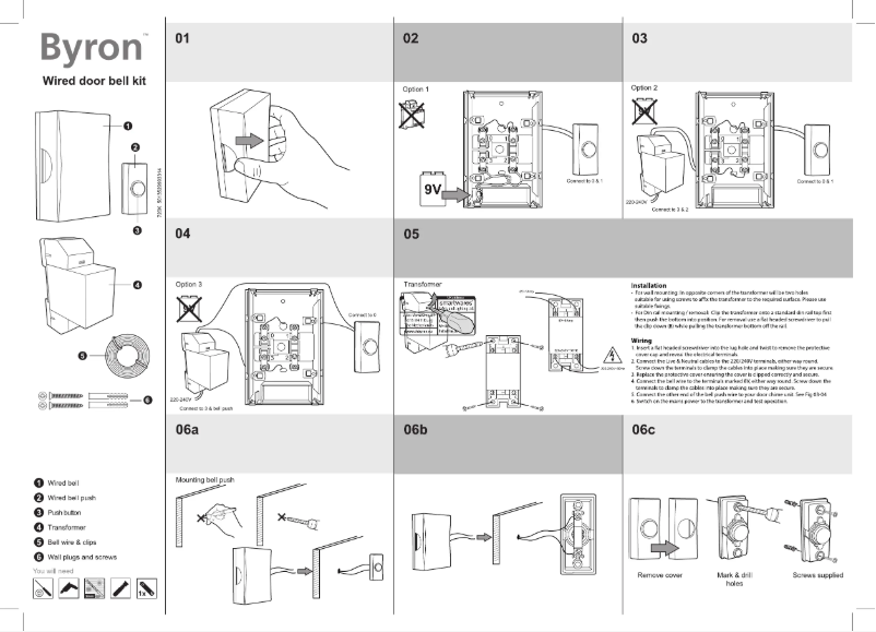 Page 1 de la notice Manuel utilisateur Byron 10.015.46