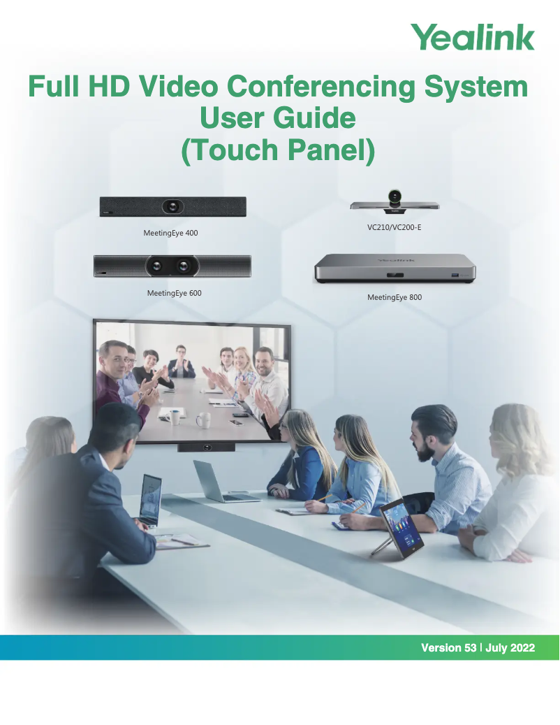 Página 1 del manual Manual de usuario Yealink MeetingEye 800