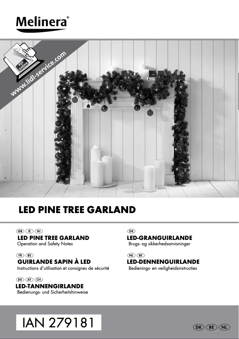 Page 1 de la notice Manuel utilisateur Melinera IAN 279181