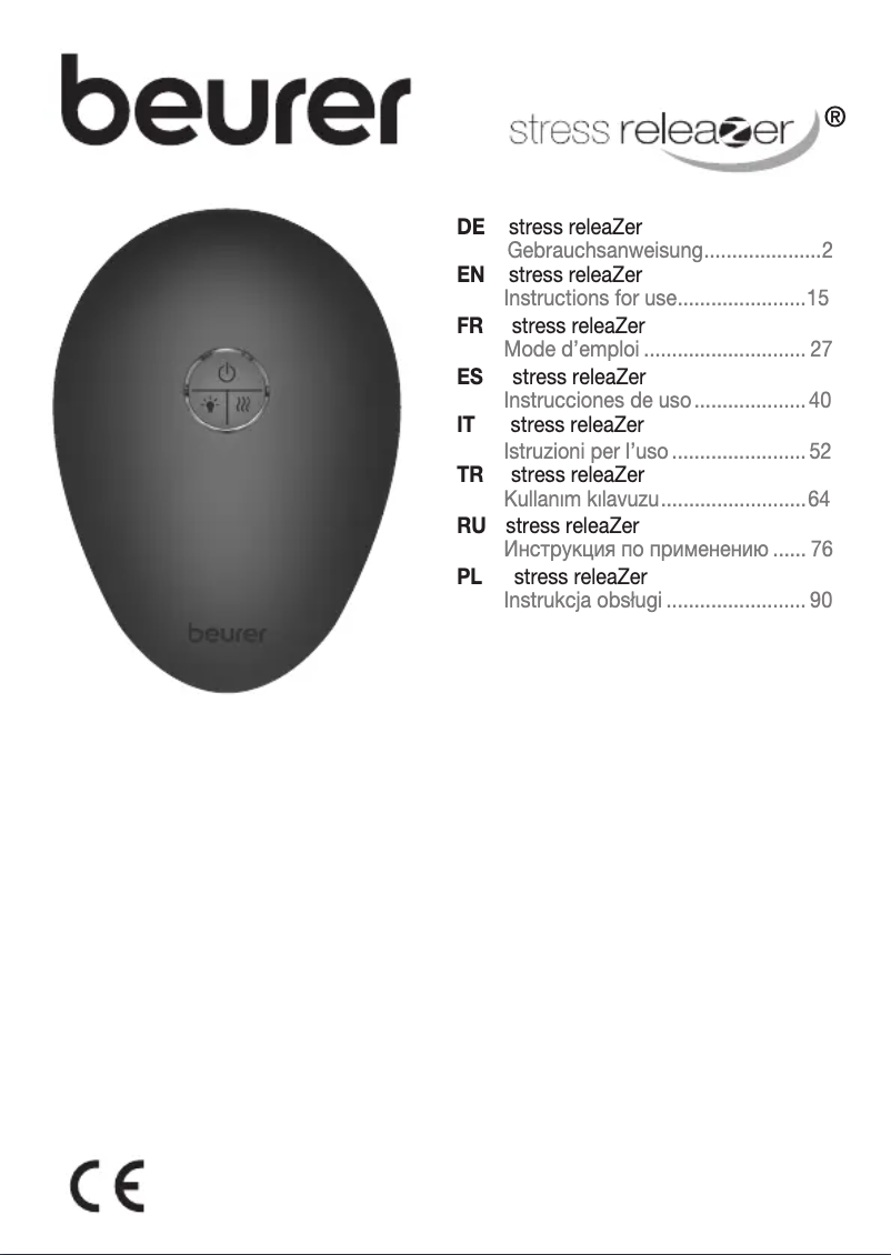 Image de la première page du manuel de l'appareil Stress releaZer