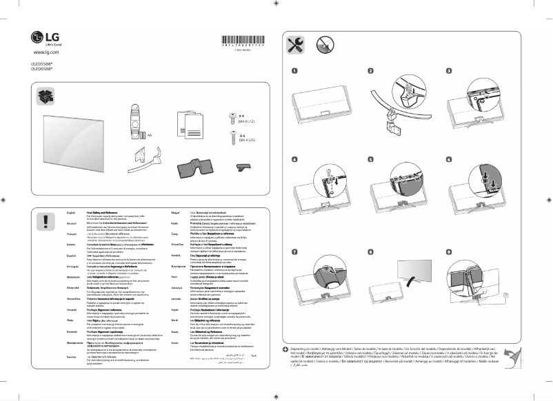 Page n°1 - Manuel utilisateur LG OLED55B8SLC