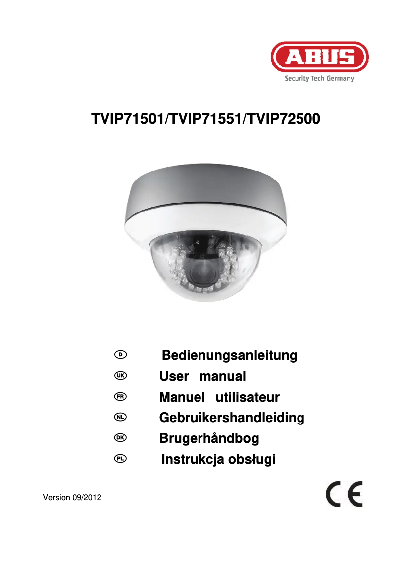 Page n°1 - Manuel utilisateur Abus TVIP71501