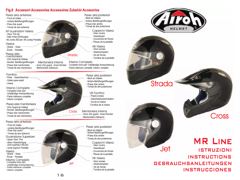 Page 1 de la notice Manuel utilisateur Airoh MRJB38