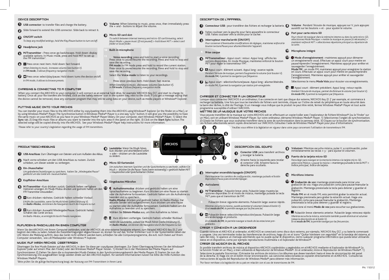 Page 1 de la notice Manuel utilisateur Archos Key