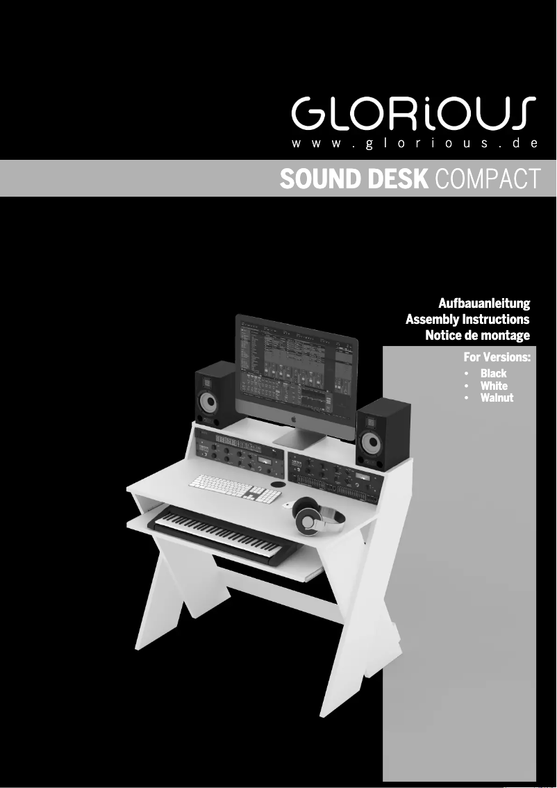 Page 1 de la notice Manuel utilisateur Glorious Sound Desk Compact