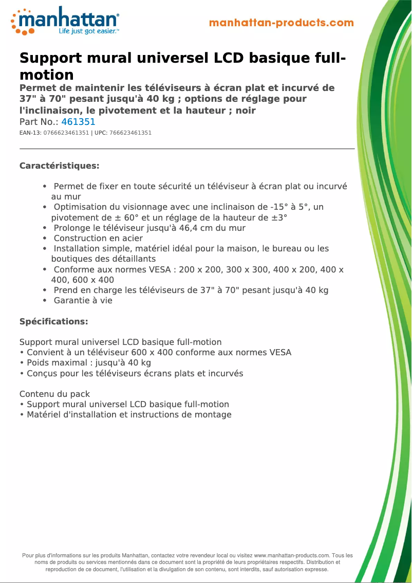 Image de la première page du manuel de l'appareil 461351