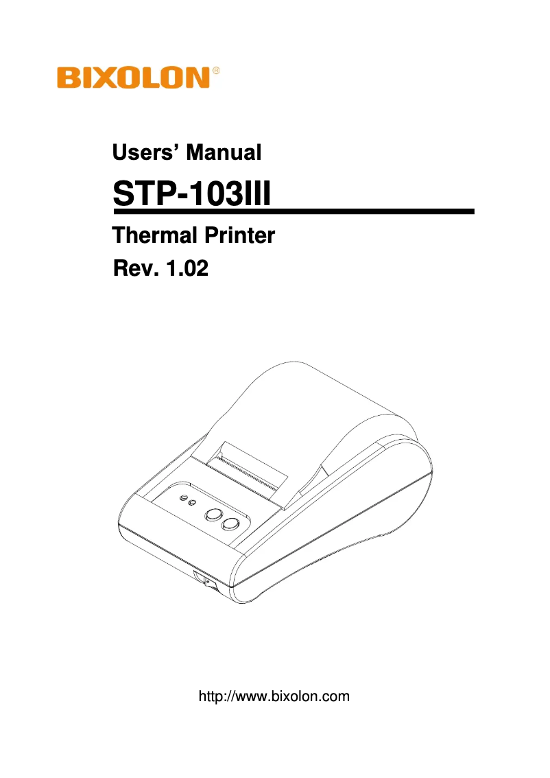 Imagen de la primera página del manual del dispositivo STP-103III