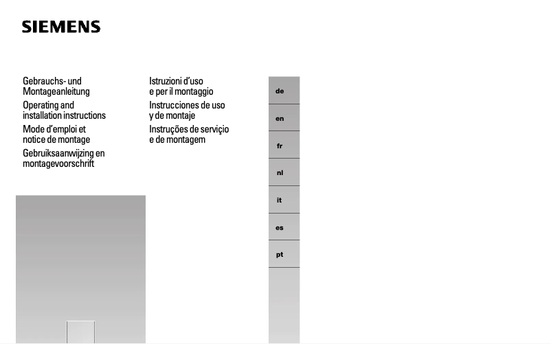 Page n°1 - Mode d'emploi Siemens LF957GA60