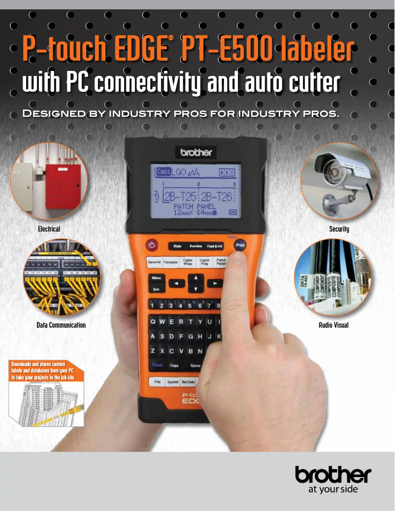 Image de la première page du manuel de l'appareil P-Touch PT-E500