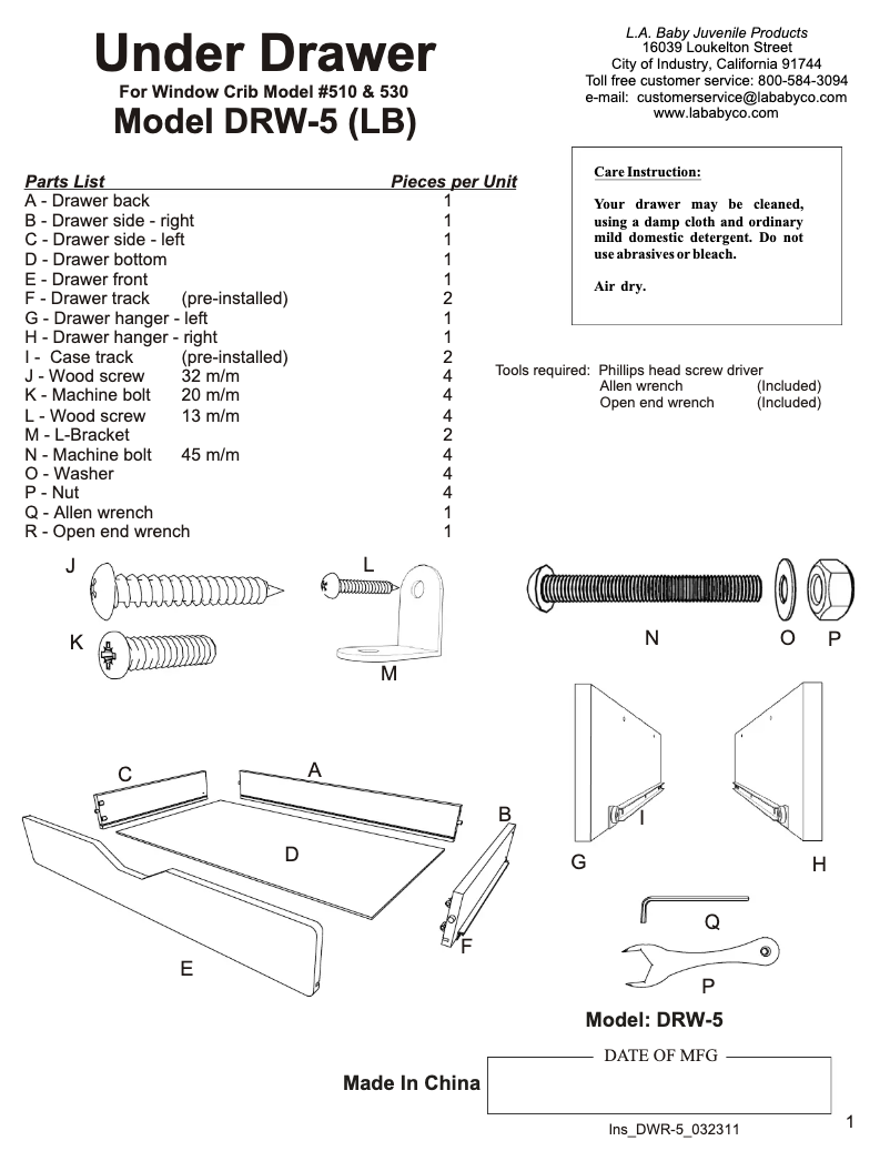 Image de la première page du manuel de l'appareil DRW-5