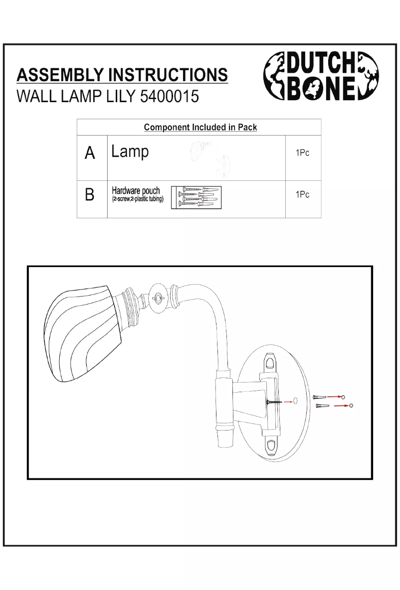 Page n°1 - Manuel utilisateur Dutchbone Lily