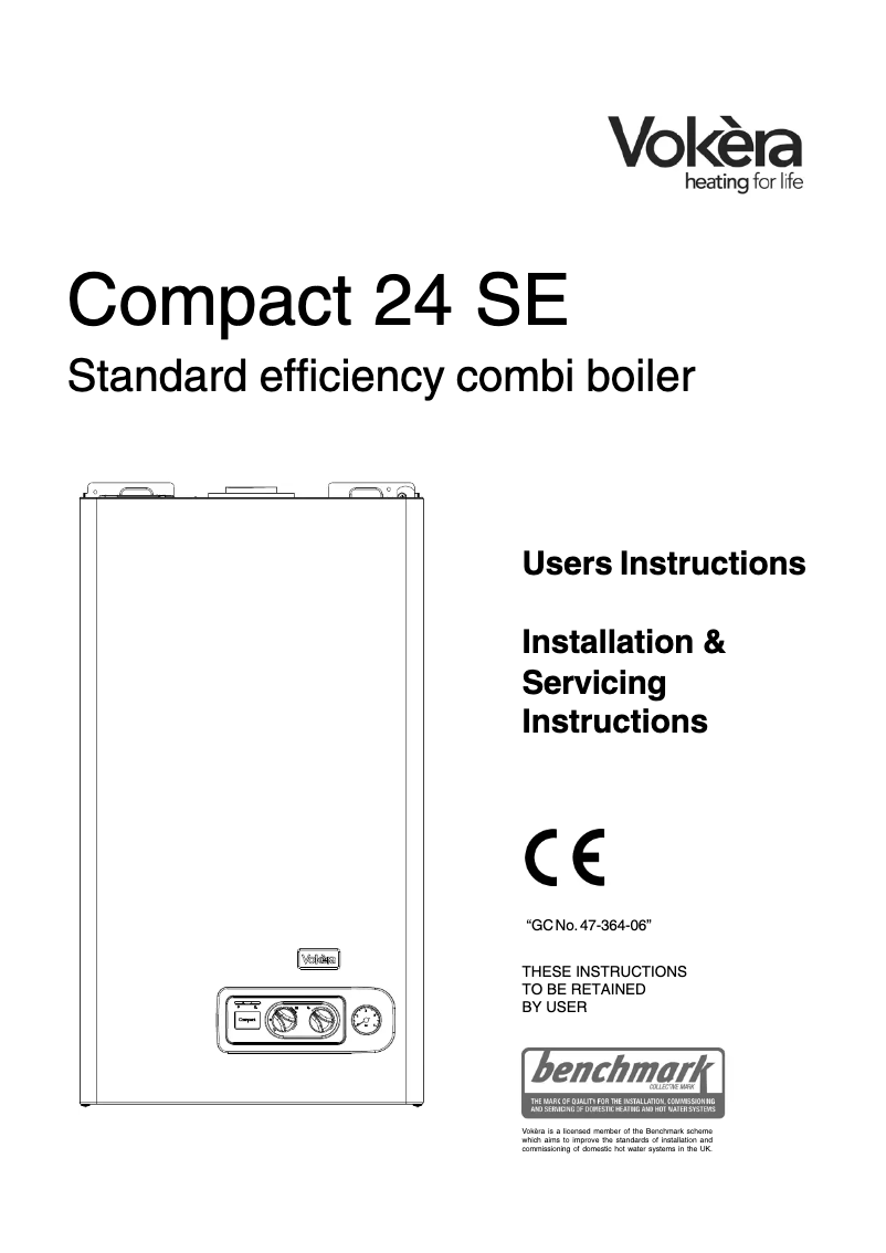 Page 1 de la notice Manuel utilisateur Vokèra Compact 24 SE