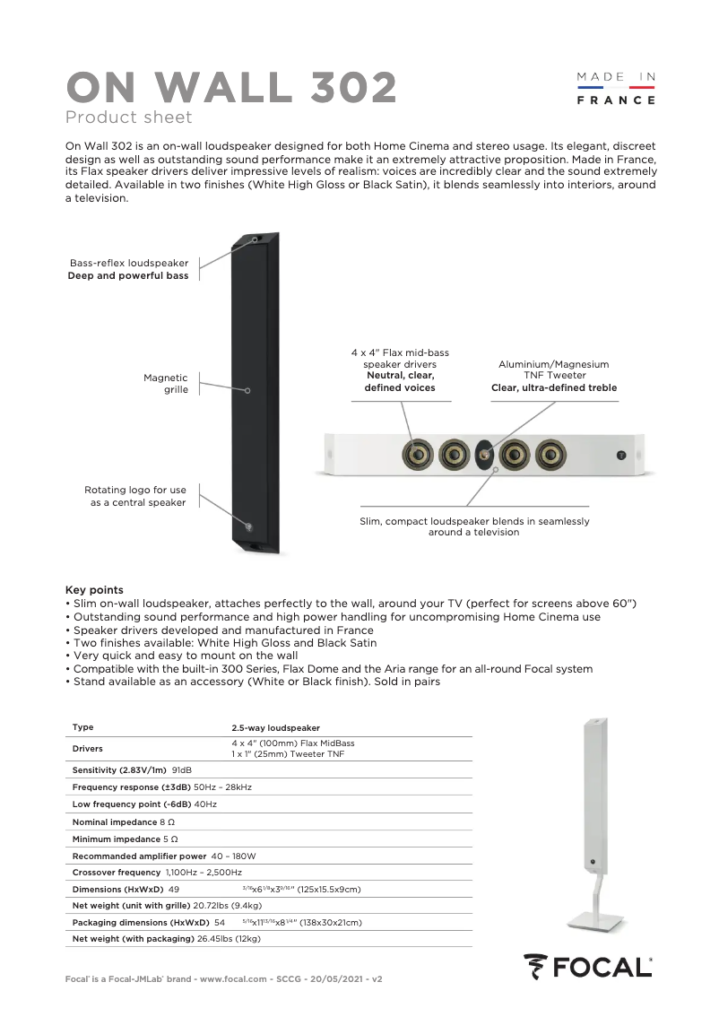 Image de la première page du manuel de l'appareil On Wall 302