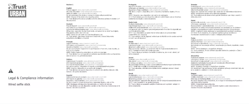 Page n°1 - Manuel utilisateur Trust 21196