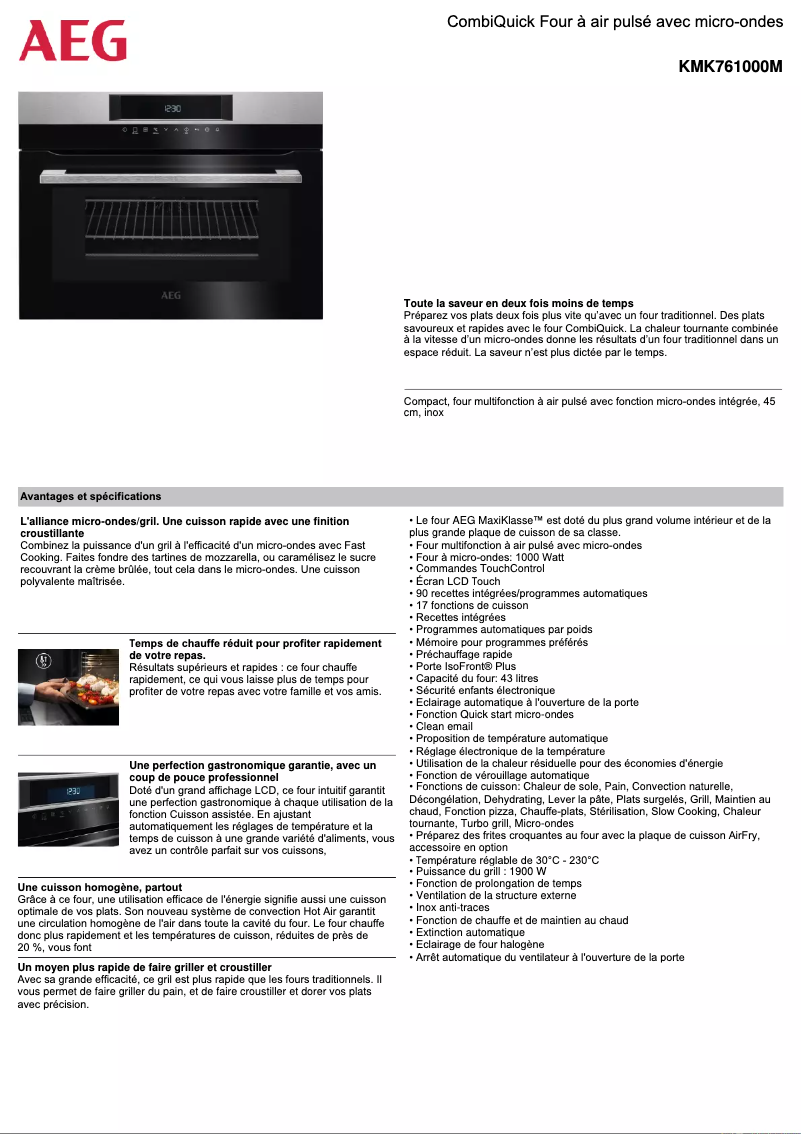 Imagen de la primera página del manual del dispositivo KMK761000M