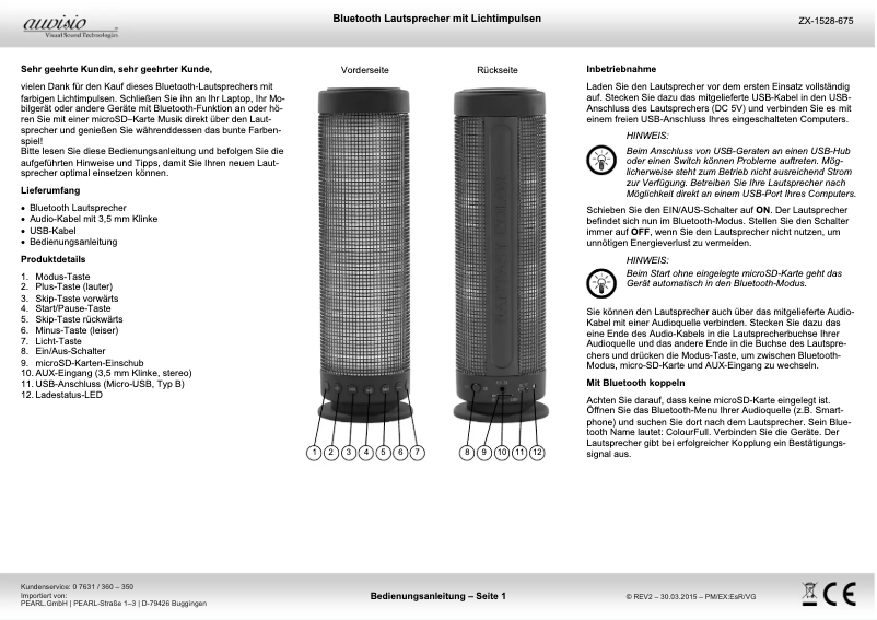 Page 1 de la notice Manuel utilisateur Auvisio LSS-310