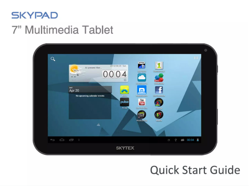 Page 1 de la notice Manuel utilisateur Skytex Skypad SP705