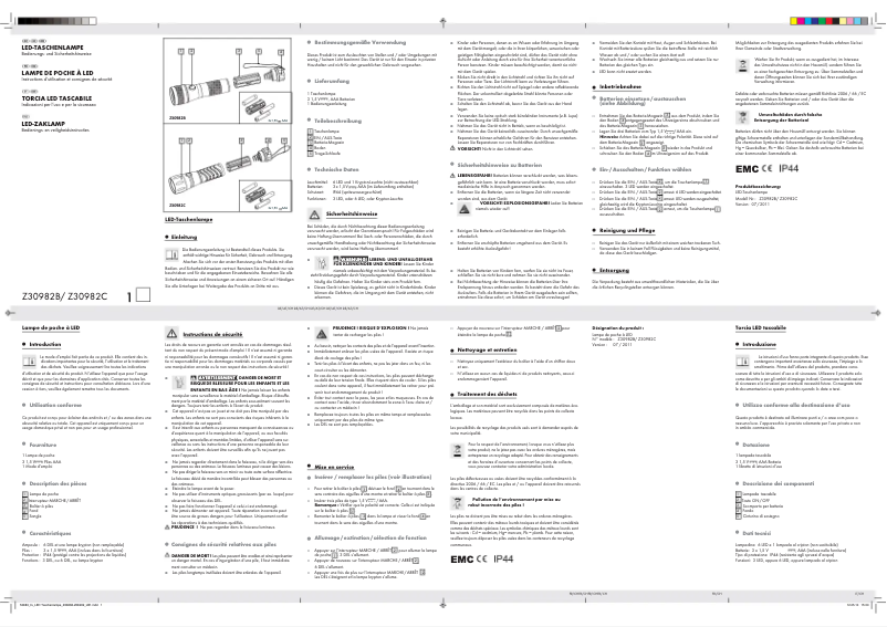 Page 1 de la notice Manuel utilisateur Livarno Lux IAN 66776