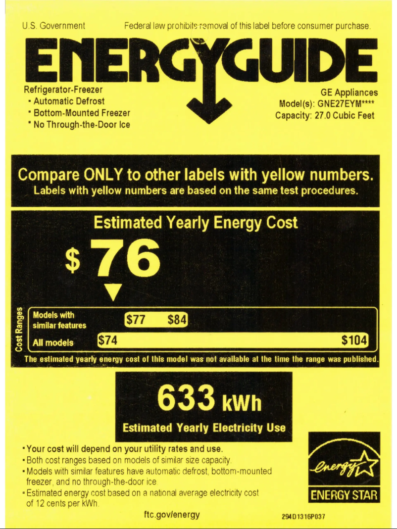 Image de la première page du manuel de l'appareil GNE27EYMFS