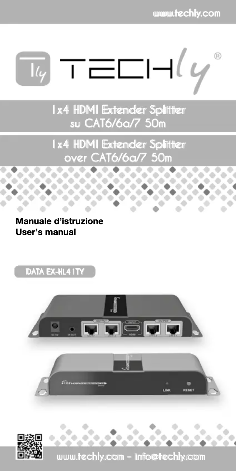 Page 1 de la notice Manuel utilisateur Techly IDATA EX-HL41TY