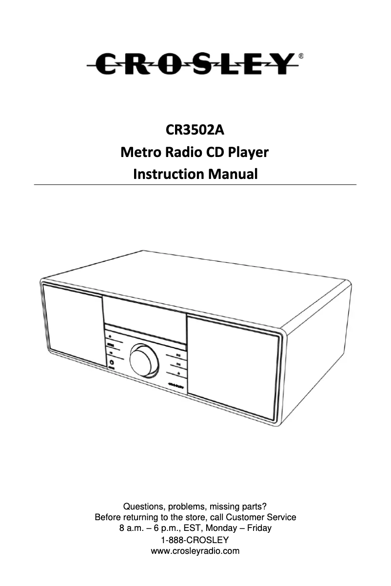 Image de la première page du manuel de l'appareil CR3502A