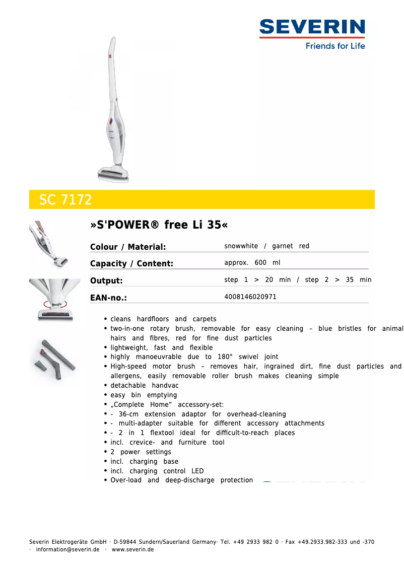 Image de la première page du manuel de l'appareil SC 7172
