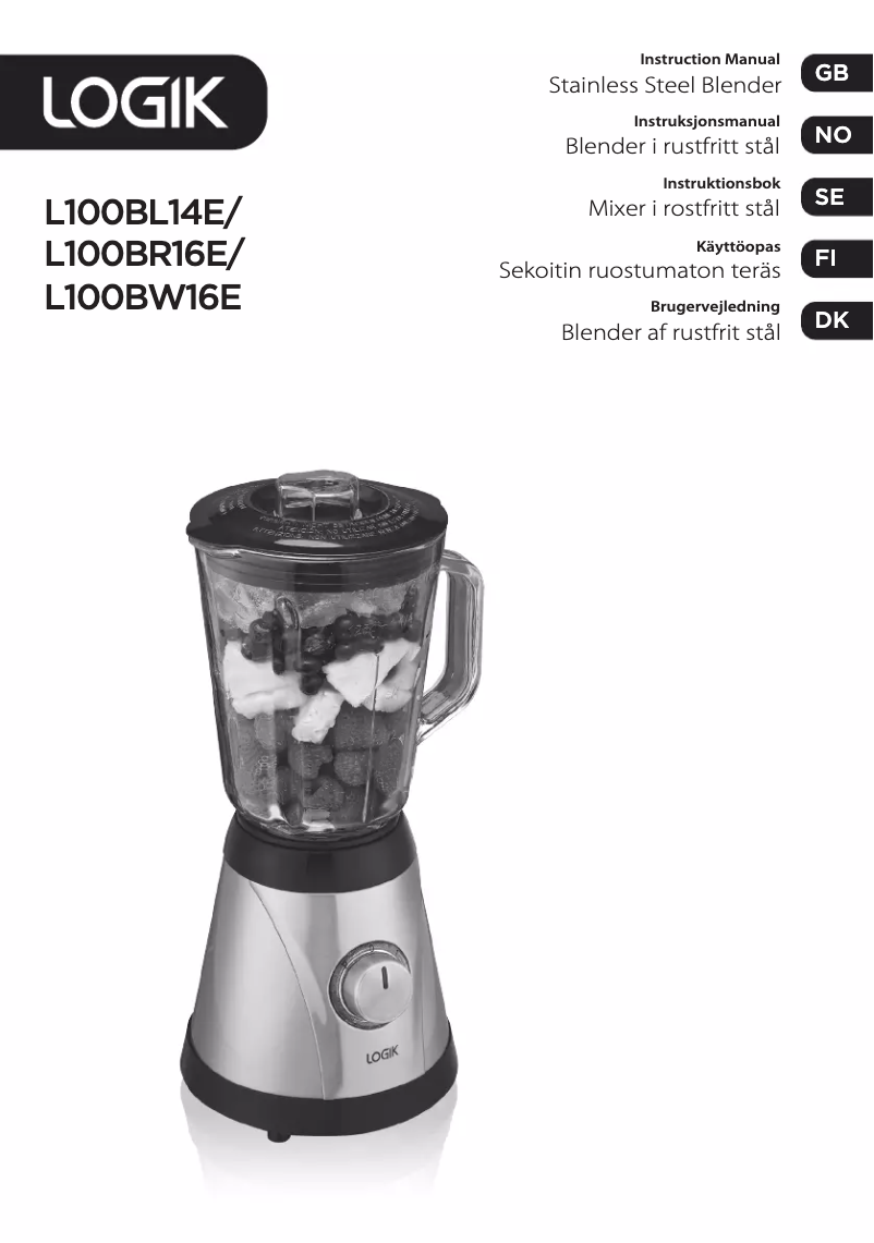Page 1 de la notice Manuel utilisateur Logik L100BR16E