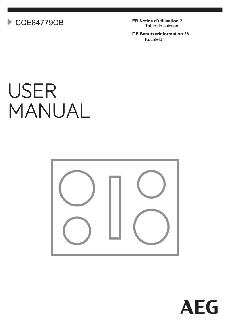 Page 1 de la notice Manuel utilisateur AEG CCE84779CB