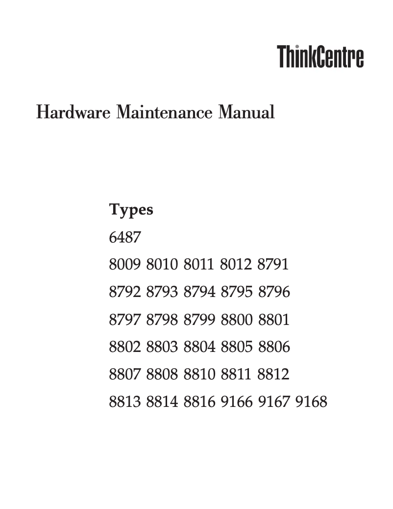 Page n°1 - Manuel utilisateur Lenovo ThinkCentre M55p